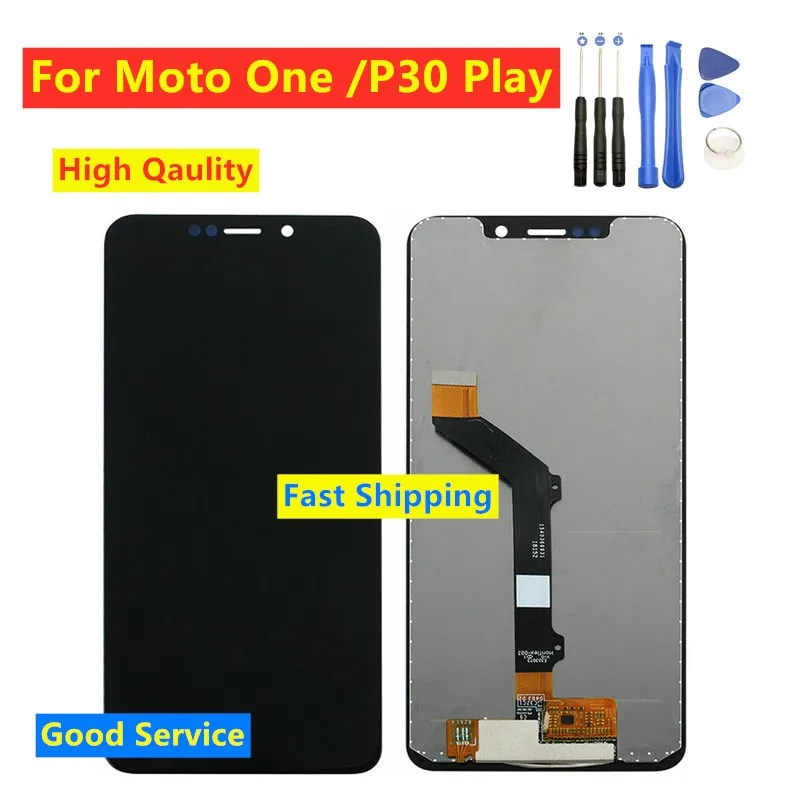 Фото 5 9 "для Motorola Moto один ЖК дисплей Дисплей Сенсорный экран планшета для P30 играть