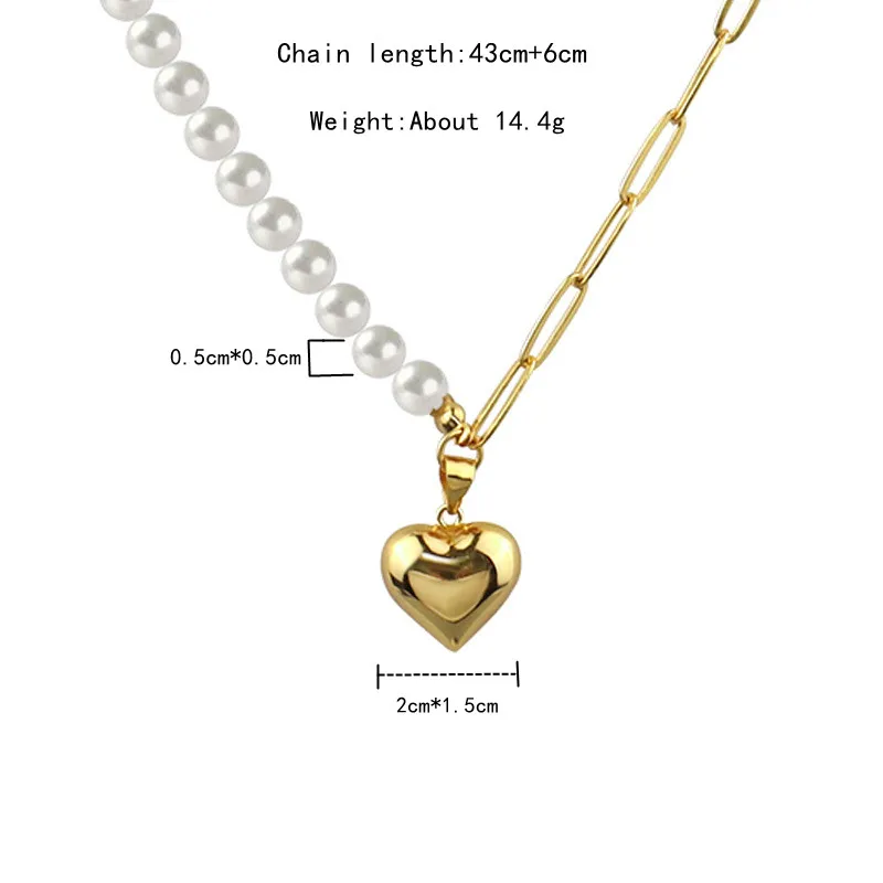 Lispector 925 Sterling Sliver Natural Pearl Love Heart Pendant Necklace for Women Gold Color Link Chain Choker Necklaces Jewelry
Lispector 925 Sterling Sliver Natural Pearl Love Heart Pendant Necklace for Women Gold Color Link Chain Choker Necklaces Jewelry