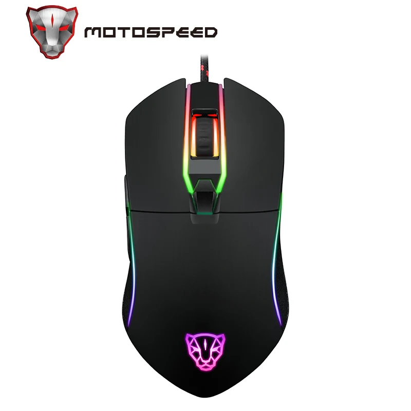 

Motospeed V30 Wired Gaming Office Mouse RGB Backlit 3500 DPI 6 Buttons Ergonomic Game Player Drive Programming For PC Laptop