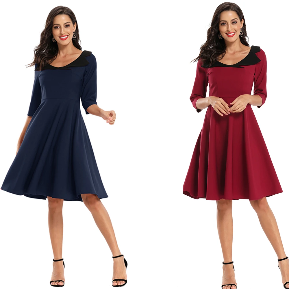Autumn New Arrival O-neck Retro Half-sleeve Satin Dress Women Casual Office Elegant Skirt
Autumn New Arrival O-neck Retro Half-sleeve Satin Dress Women Casual Office Elegant Skirt