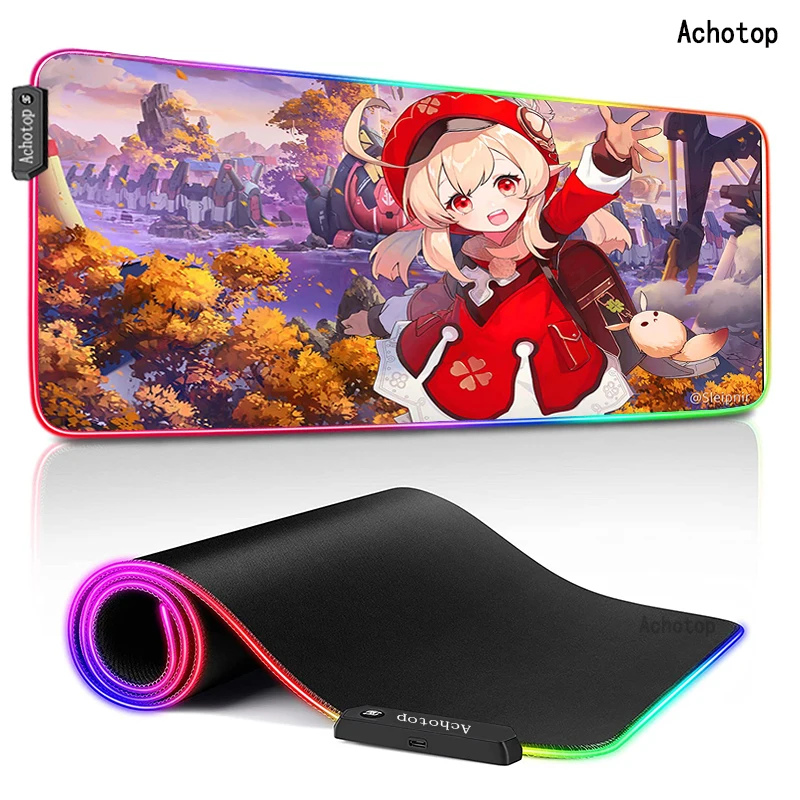RGB Large Mouse Pad Genshin Impact Gaming Mouse Pad Gamer Computer Mousepad LED Backlight Carpet Keyboard Desk Mats Anime Girl
RGB Large Mouse Pad Genshin Impact Gaming Mouse Pad Gamer Computer Mousepad LED Backlight Carpet Keyboard Desk Mats Anime Girl