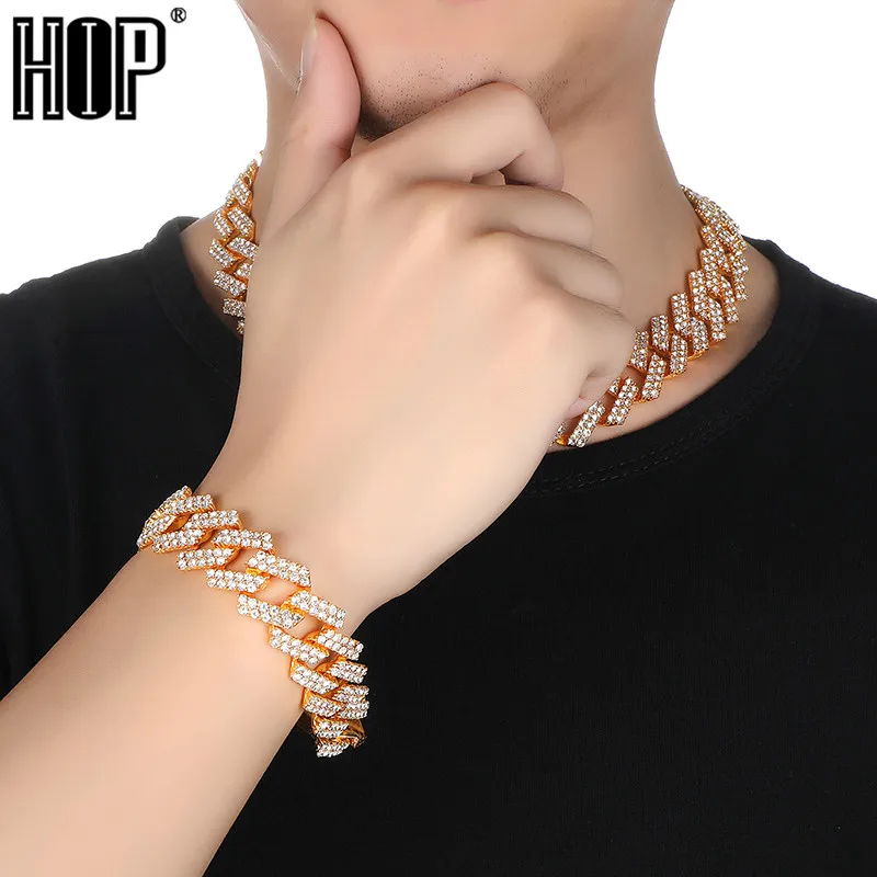 Hip Hop 20MM Full Heavy Iced Out Paved Rhinestone Miami Curb Cuban Chain CZ Bling Rapper Necklace Bracelet For Men Jewelry Set
Hip Hop 20MM Full Heavy Iced Out Paved Rhinestone Miami Curb Cuban Chain CZ Bling Rapper Necklace Bracelet For Men Jewelry Set