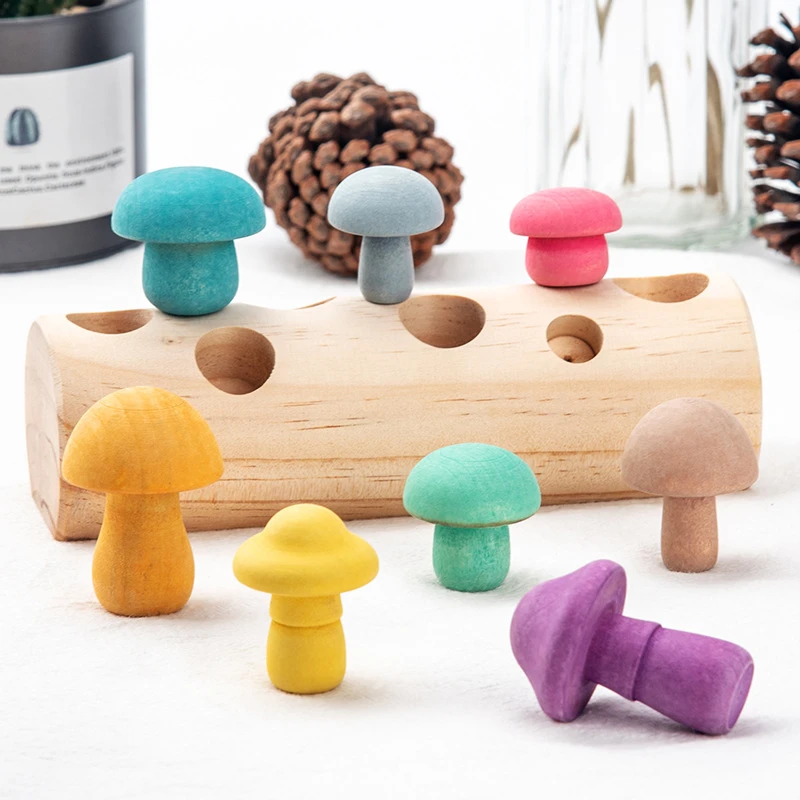 Wooden Rainbow Blocks Kids Mushroom Picking Game Montessori Educational Wooden Toys Baby Children Shape Matching Learning Toys
Wooden Rainbow Blocks Kids Mushroom Picking Game Montessori Educational Wooden Toys Baby Children Shape Matching Learning Toys