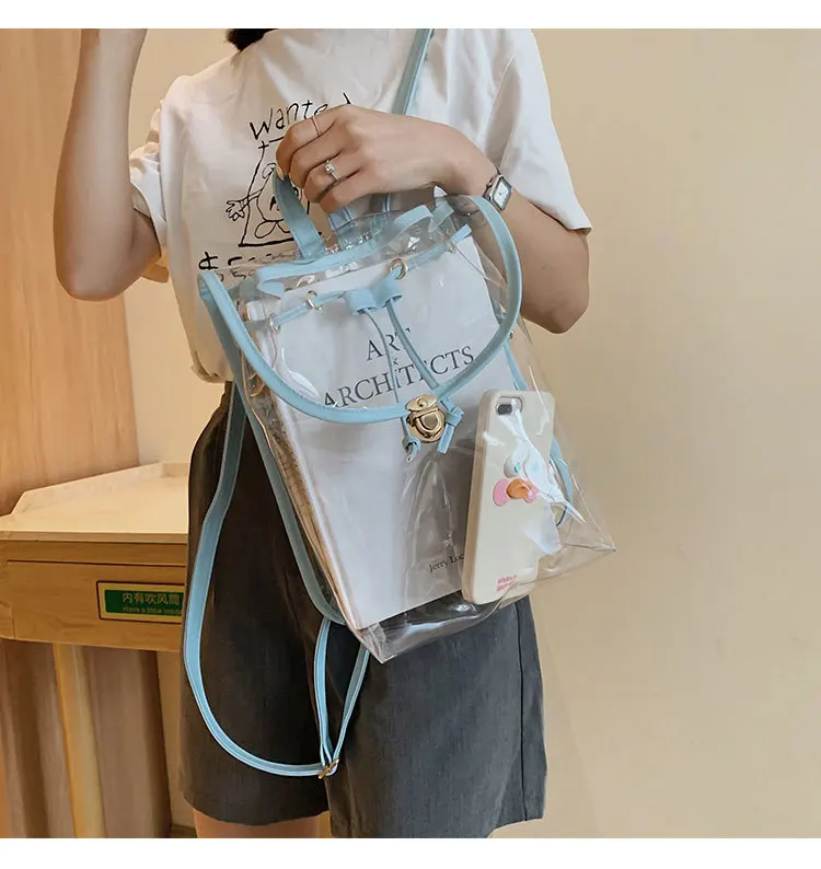 Newest Clear Backpack, Heavy Duty See Through Drawstring Bag Handbag for College, Work, Stadium, Travel
Newest Clear Backpack, Heavy Duty See Through Drawstring Bag Handbag for College, Work, Stadium, Travel