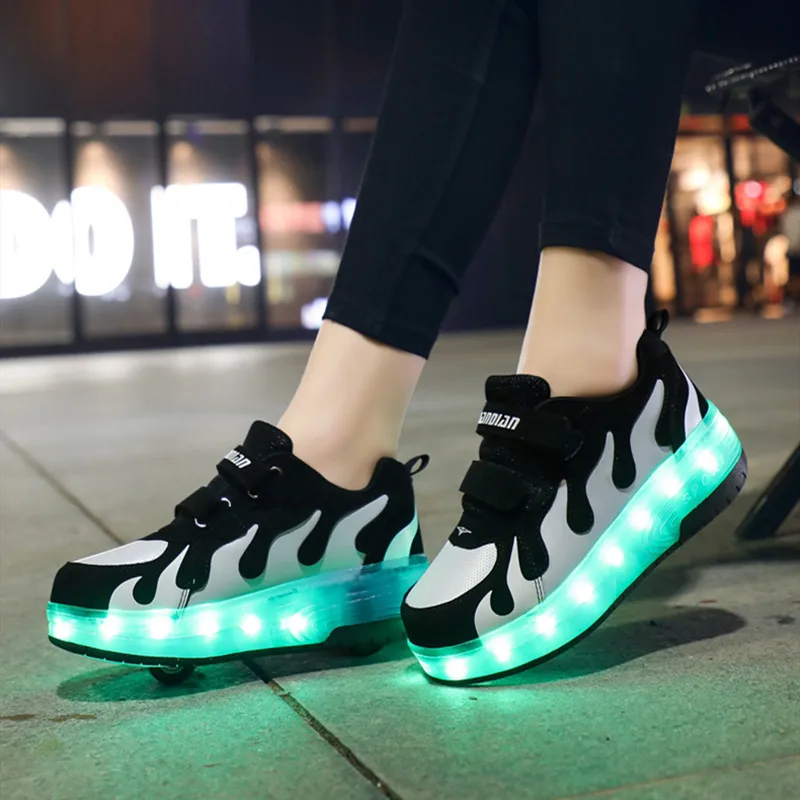 Led Wheel Sneakers for Kids Boy Girl USB Charging Glowing Roller Shoes with Lights on Double Wheels Children Skate Tennis Shoes
Led Wheel Sneakers for Kids Boy Girl USB Charging Glowing Roller Shoes with Lights on Double Wheels Children Skate Tennis Shoes