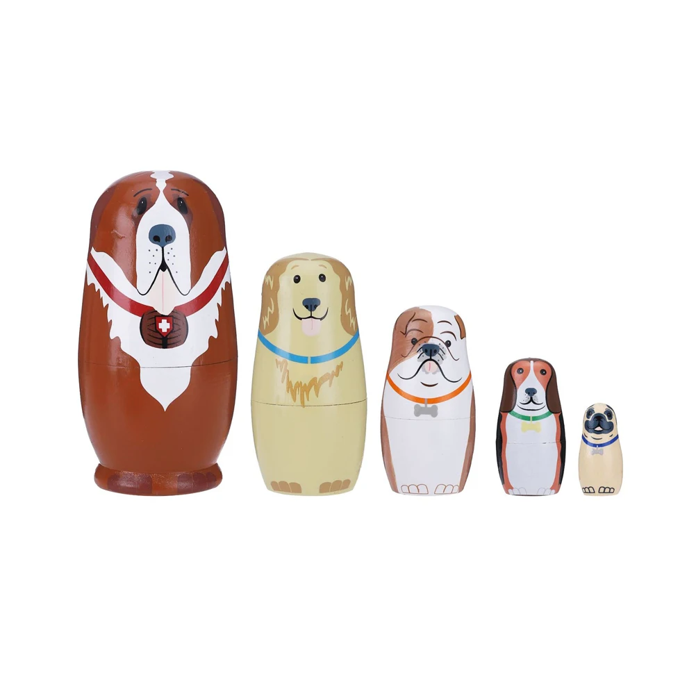 1 Set Wooden Russian Dolls Set DIY Handmade Lovely Dog Design Nesting Dolls Cute Doll For Children Holiday Gifts
1 Set Wooden Russian Dolls Set DIY Handmade Lovely Dog Design Nesting Dolls Cute Doll For Children Holiday Gifts