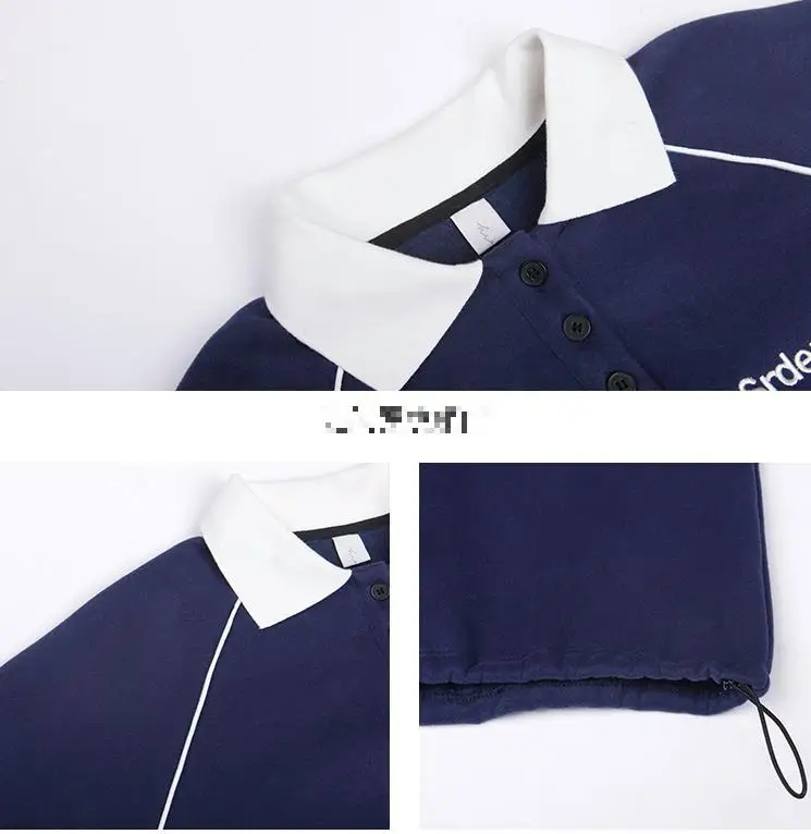 Solid Color Three-dimensional Letter Sweatshirt Women's 2020 The New Fall/winter Top Lapel Access Control Button Casual Style
Solid Color Three-dimensional Letter Sweatshirt Women's 2020 The New Fall/winter Top Lapel Access Control Button Casual Style