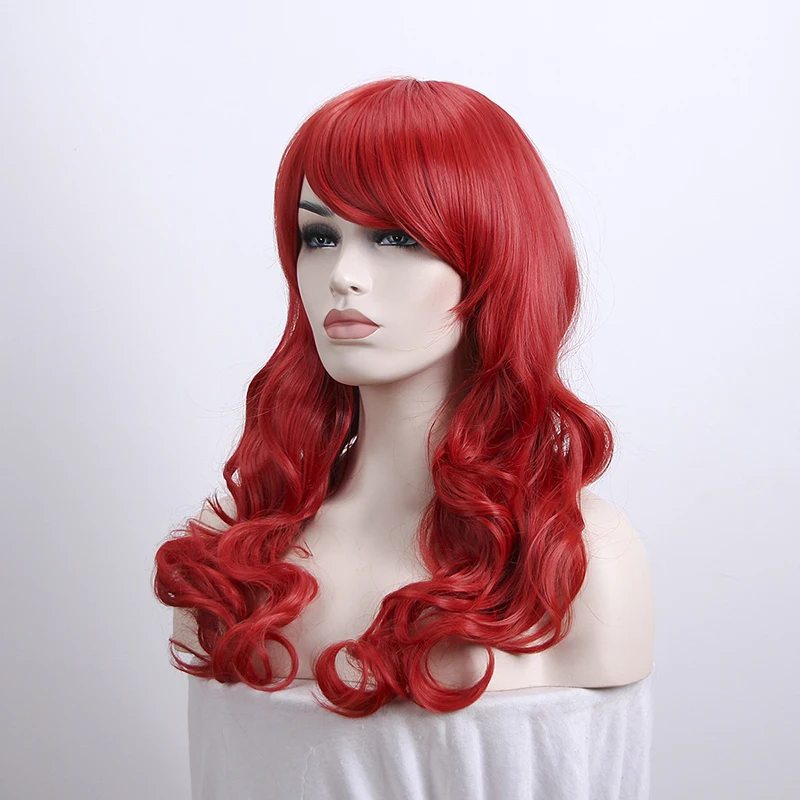 Long Curly Hair Oblique Bangs Anime Wig Cosplay Big Wave 60cm Long Curly Hair Red Role-playing Props Two-color Gradient Anti-cur
Long Curly Hair Oblique Bangs Anime Wig Cosplay Big Wave 60cm Long Curly Hair Red Role-playing Props Two-color Gradient Anti-cur