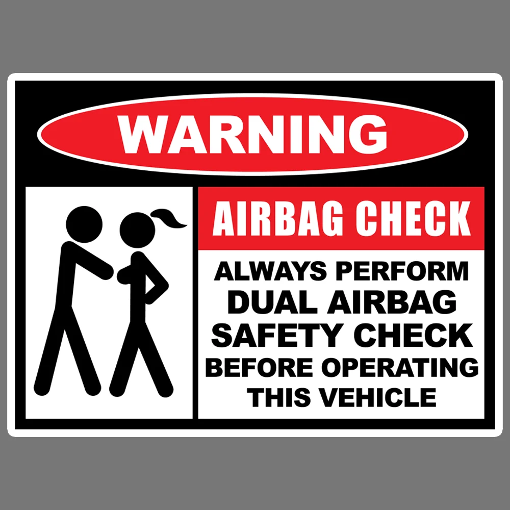 Warning Decals Warning Airbag Check Funny Vinyl Sticker Car Truck Window Decal Safety Bumper PVC Vinyl Reflective Stickers
Warning Decals Warning Airbag Check Funny Vinyl Sticker Car Truck Window Decal Safety Bumper PVC Vinyl Reflective Stickers