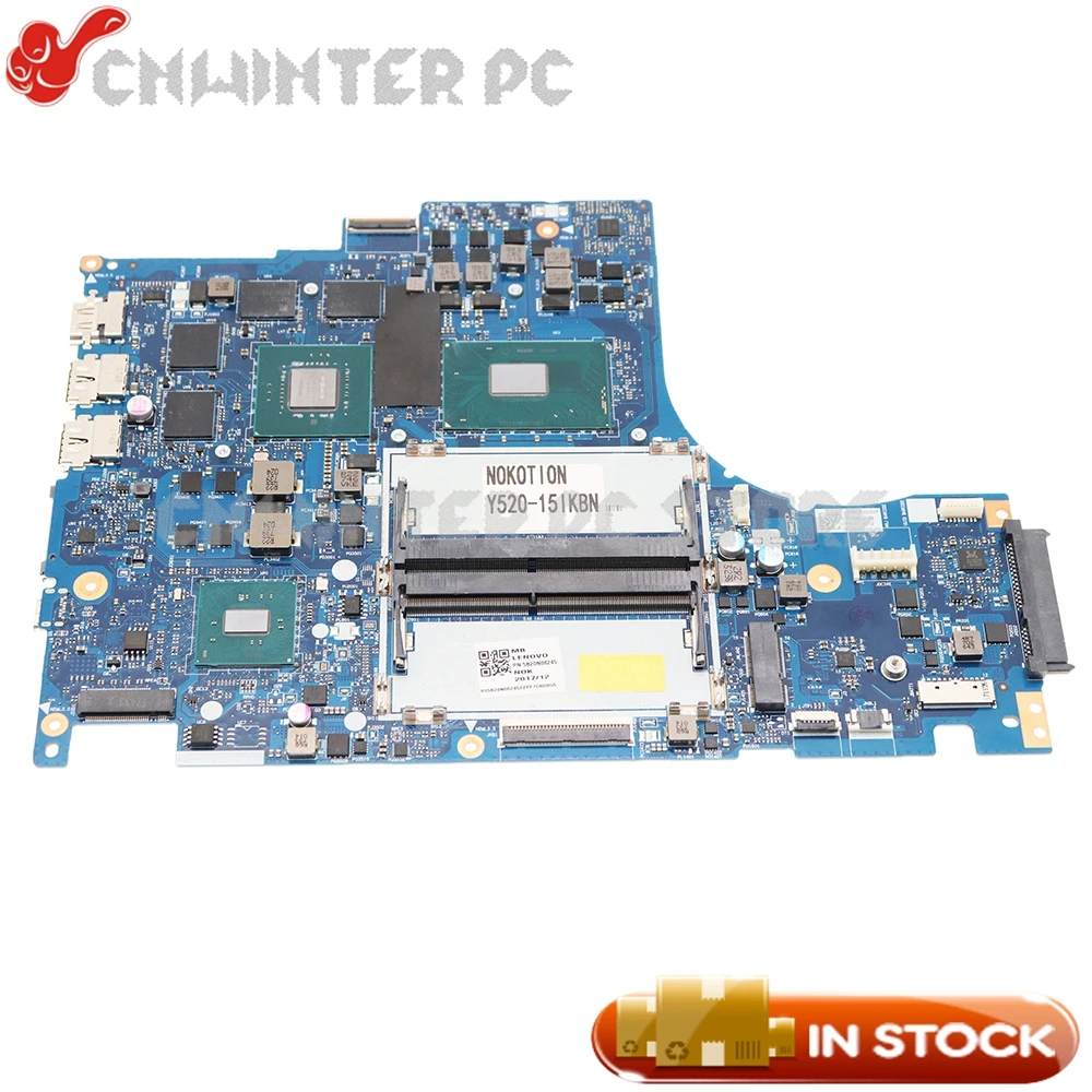 NOKOTION 5B20N00231 5B20N00245 DY512 NM-B191 для Lenovo Y520 Y520-15IKBN материнская плата для ноутбука SR32Q I7-7700HQ CPU GTX1050 4G
NOKOTION 5B20N00231 5B20N00245 DY512 NM-B191 для Lenovo Y520 Y520-15IKBN материнская плата для ноутбука SR32Q I7-7700HQ CPU GTX1050 4G
