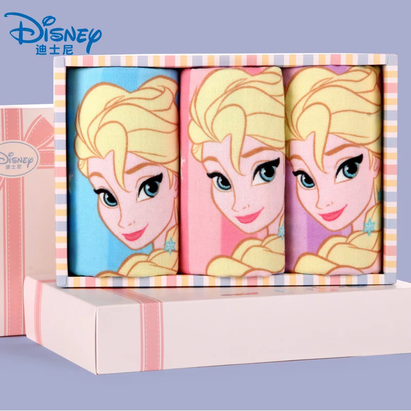 

Disney Frozen Elsa Children's Towels 3PCS Gift Boxes Cotton Cartoons Children's Towels Baby Newborn Cotton Towel Children's Gift