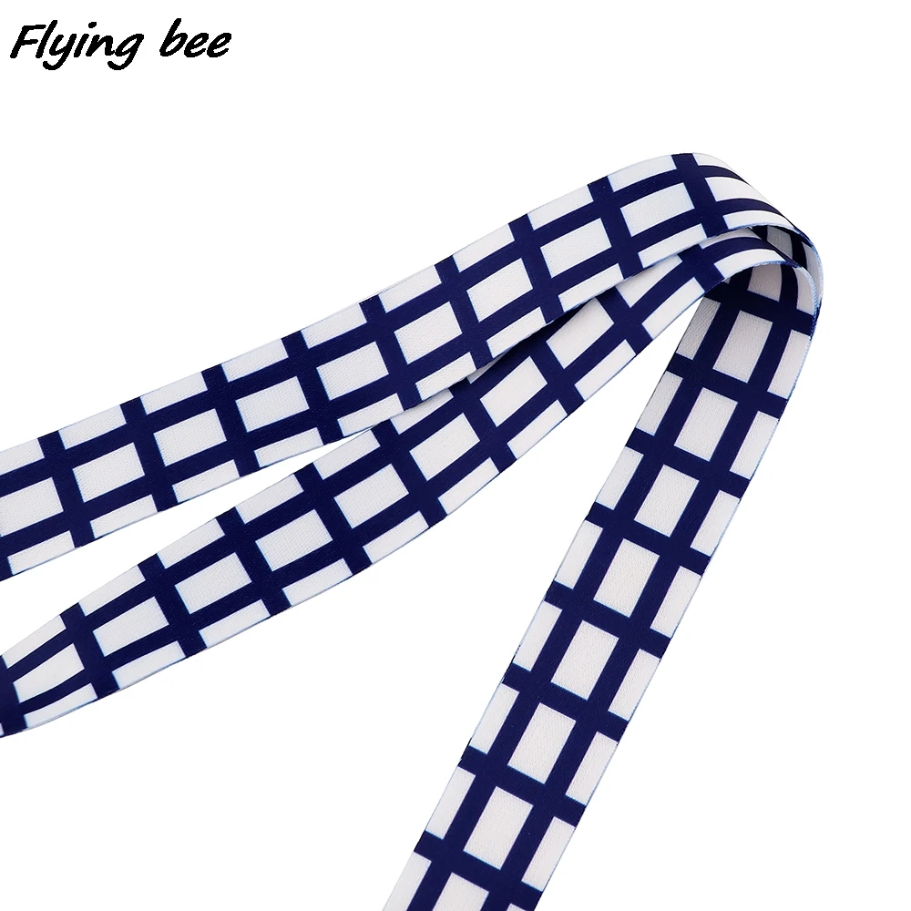 Flyingbee Blue Strips White Grid Painting Art Key Chain Lanyard Neck Strap For Phone Keys ID Card Creative Lanyards X1717 
Flyingbee Blue Strips White Grid Painting Art Key Chain Lanyard Neck Strap For Phone Keys ID Card Creative Lanyards X1717