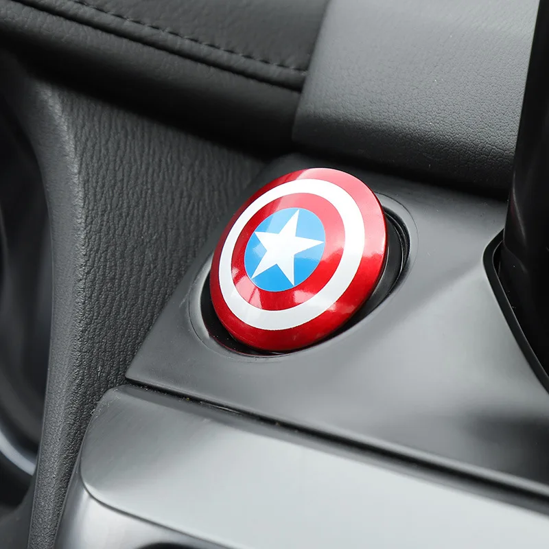 3D наклейки для интерьера автомобиля Капитан Америка|Игровые фигурки и