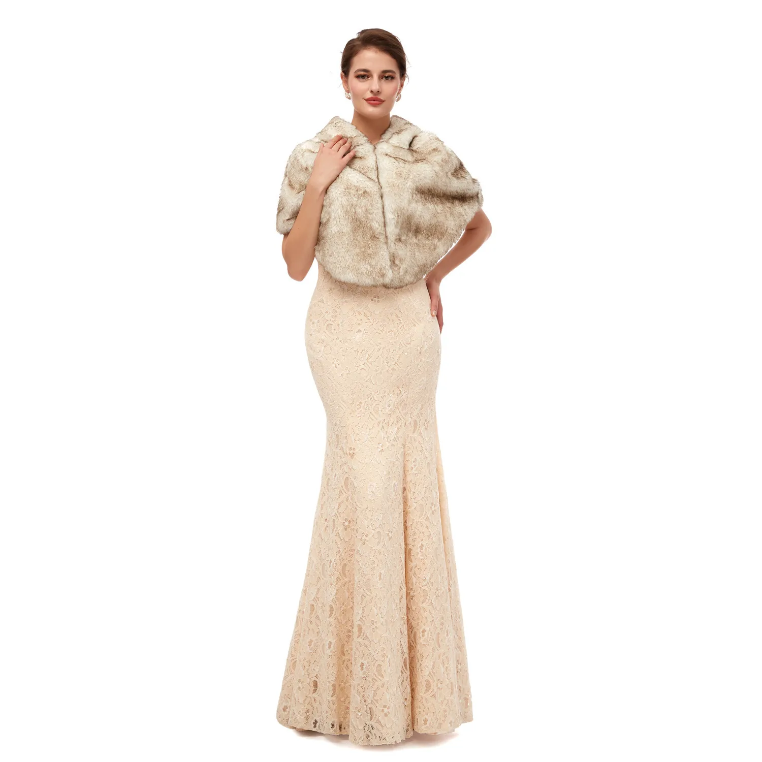 Winter Wedding Shawl lovely Bridal Faux Fur Wraps Elegant Fur Fall Winter Bridal Jacket 2019 Warm Hot Sale
Winter Wedding Shawl lovely Bridal Faux Fur Wraps Elegant Fur Fall Winter Bridal Jacket 2019 Warm Hot Sale