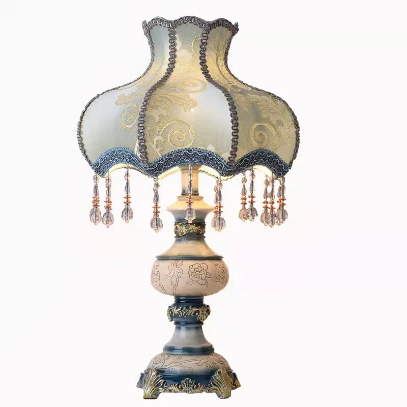 Table Lamp Bedroom Luxury European Victorian Jeweled Desk Lamp Floral Cloth Art+Resin Tiffany Style for Bedroom
Table Lamp Bedroom Luxury European Victorian Jeweled Desk Lamp Floral Cloth Art+Resin Tiffany Style for Bedroom