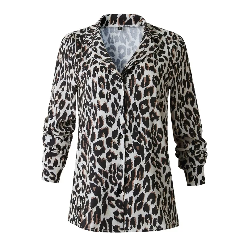 Fashion Women Long Sleeve Leopard Blouse V neck Shirt Ladies OL Party Top 2021
Fashion Women Long Sleeve Leopard Blouse V neck Shirt Ladies OL Party Top 2021