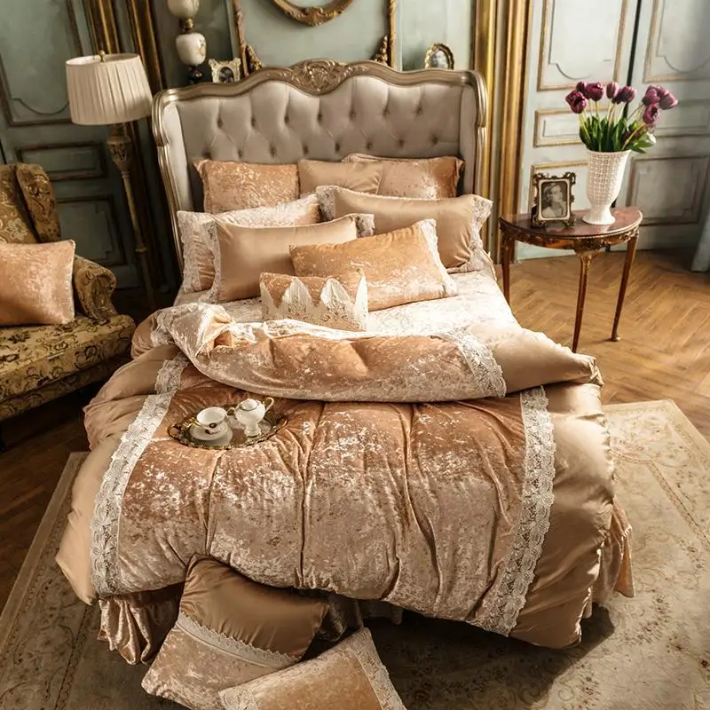 Winter Fleece Bedding set Luxury Queen King size Warm Bed sheet set Brown Gold Bed set Duvet cover parure de lit ropa de cama
Winter Fleece Bedding set Luxury Queen King size Warm Bed sheet set Brown Gold Bed set Duvet cover parure de lit ropa de cama