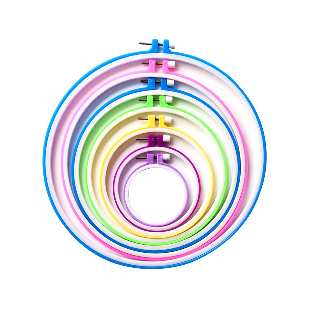 DIY Colorful Embroidery Hoop Portable Plastic Ring Portable Cross Stitch Hoop Plastic Circle Cross Stitch Ring DIY Art Craft
DIY Colorful Embroidery Hoop Portable Plastic Ring Portable Cross Stitch Hoop Plastic Circle Cross Stitch Ring DIY Art Craft