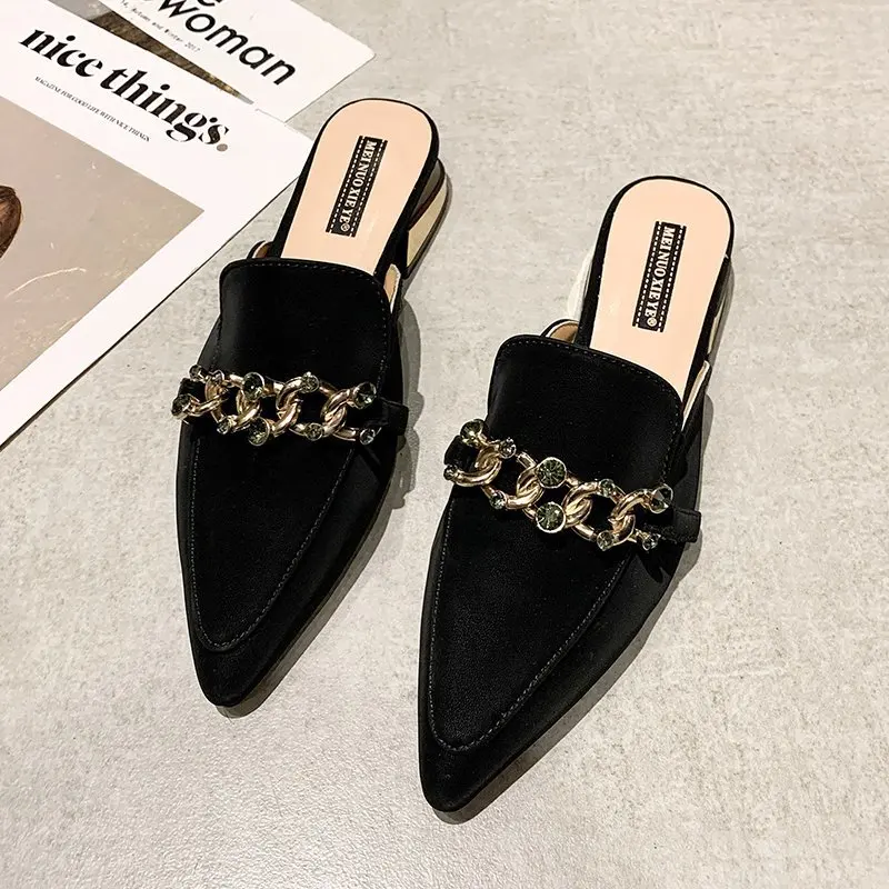 Shoes Woman 2021 Female Slippers Loafers Luxury Slides Med Low Square heel Cover Toe New Summer Soft Designer Block Fashion Rome
Shoes Woman 2021 Female Slippers Loafers Luxury Slides Med Low Square heel Cover Toe New Summer Soft Designer Block Fashion Rome