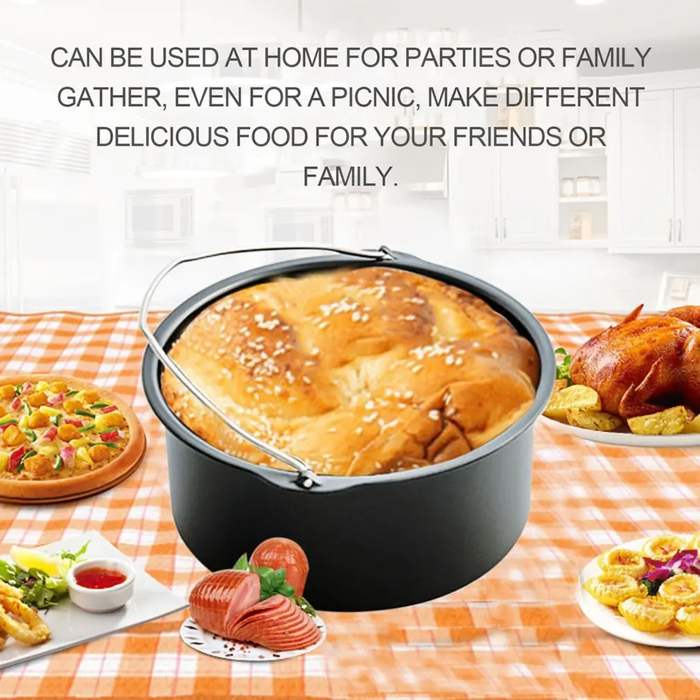 5-Piece Air Fryer Accessories Kit 7 Inch Non-Stick Air Fryer for 3.5QT-5.3QT Baking Basket Pizza Tray Barbecue Steamer
5-Piece Air Fryer Accessories Kit 7 Inch Non-Stick Air Fryer for 3.5QT-5.3QT Baking Basket Pizza Tray Barbecue Steamer