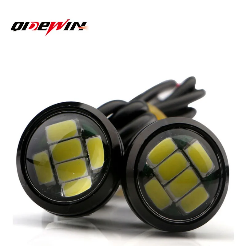 

2Pcs 6SMD 5630 Eagle Eye LED Reverse Backup Light DRL Daytime Running Signal Bulb Fog Lamp for Motorcycle White 12V Car Styling