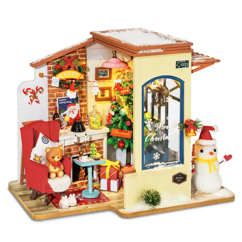 DIY Wooden Doll House Miniature Furniture With LED Kit Christmas Music Hut Dollhouses Assemble Toy for Children Gift Casa
DIY Wooden Doll House Miniature Furniture With LED Kit Christmas Music Hut Dollhouses Assemble Toy for Children Gift Casa