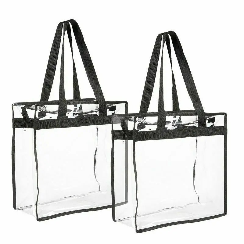 2-pack Clear Transparent Pvc Tote Bag Should Handbag With Zipper Women's Shoulder Shopper Bag Female Organizer Bags
2-pack Clear Transparent Pvc Tote Bag Should Handbag With Zipper Women's Shoulder Shopper Bag Female Organizer Bags