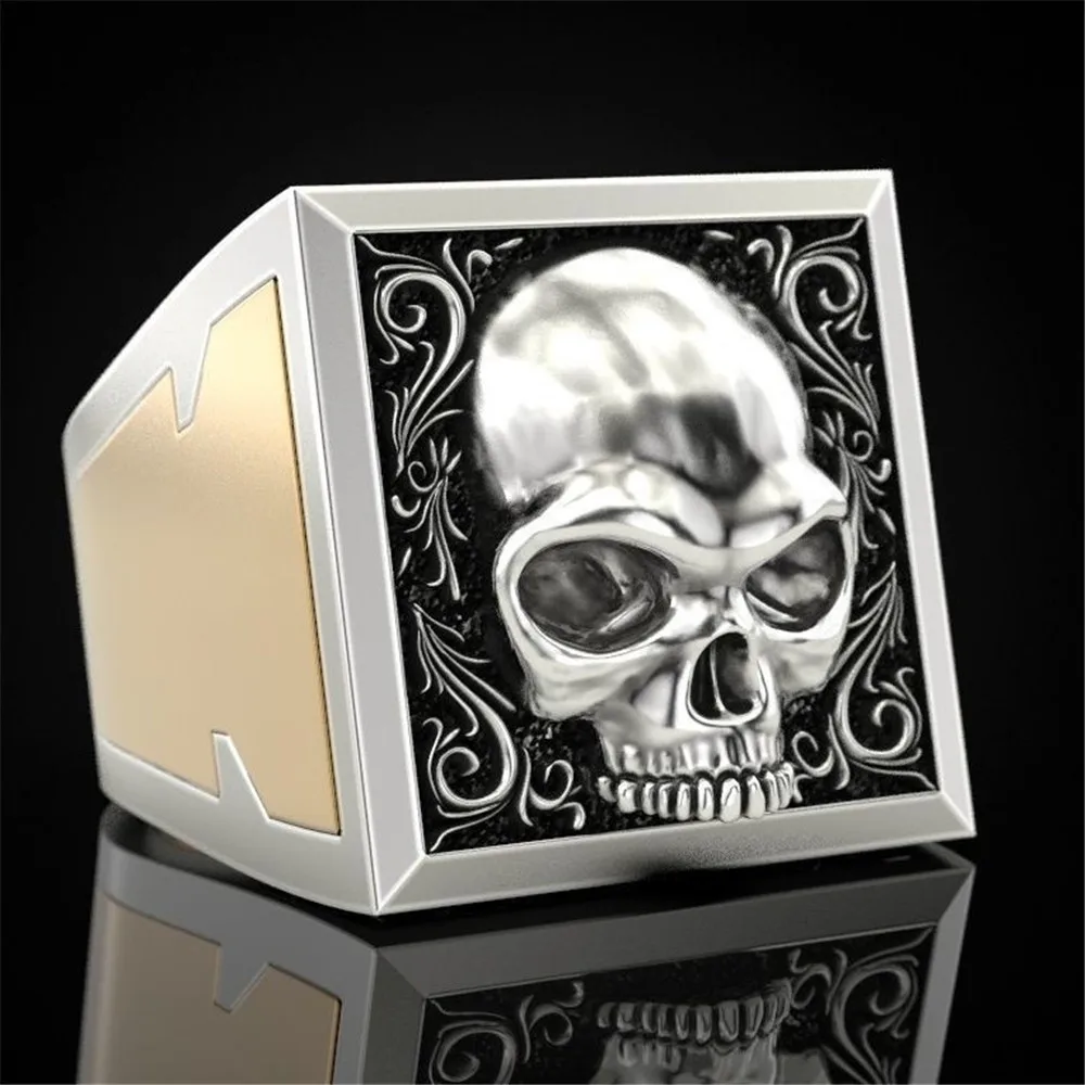New Fashion Retro Two-Tone Pattern Skull Combination Ring Men's Domineering Popular Hip-Hop Party Jewelry Accessories Gifts
New Fashion Retro Two-Tone Pattern Skull Combination Ring Men's Domineering Popular Hip-Hop Party Jewelry Accessories Gifts