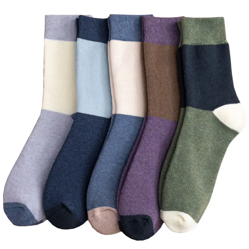 Winter Men Thick Warm Retro Socks Color Combination Casual Cotton Terry Socks for Cold Weather 5 Pair Size 39-45
Winter Men Thick Warm Retro Socks Color Combination Casual Cotton Terry Socks for Cold Weather 5 Pair Size 39-45