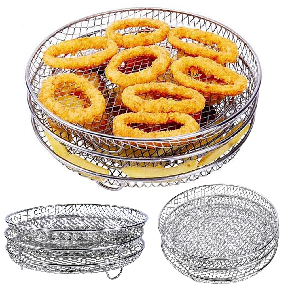 Three Layer Baking Tray Skewers Air Fryer Stainless Steel Holder Air Fryer Accessories Baking Utensils For Kitchen Steaming Rack
Three Layer Baking Tray Skewers Air Fryer Stainless Steel Holder Air Fryer Accessories Baking Utensils For Kitchen Steaming Rack