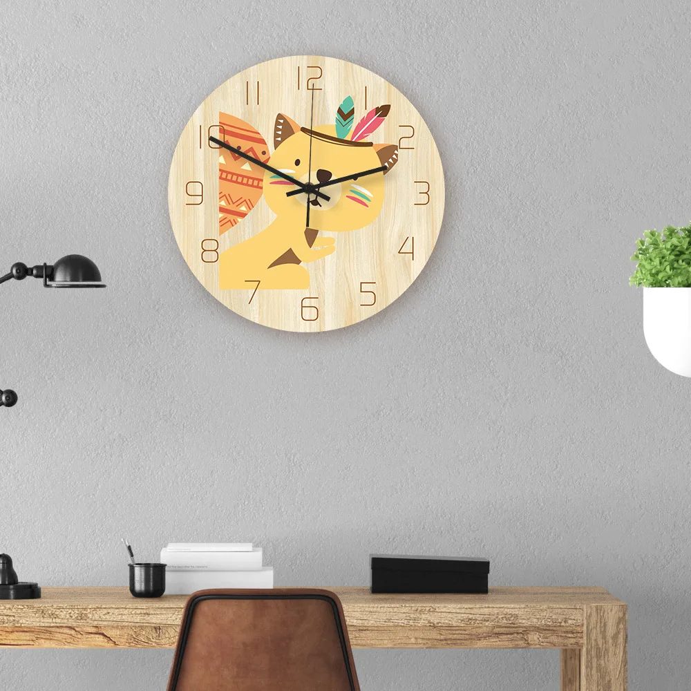 Nordic animal cartoon Indian cute favorite squirrel acrylic silent movement bedroom living room decoration clock
Nordic animal cartoon Indian cute favorite squirrel acrylic silent movement bedroom living room decoration clock
