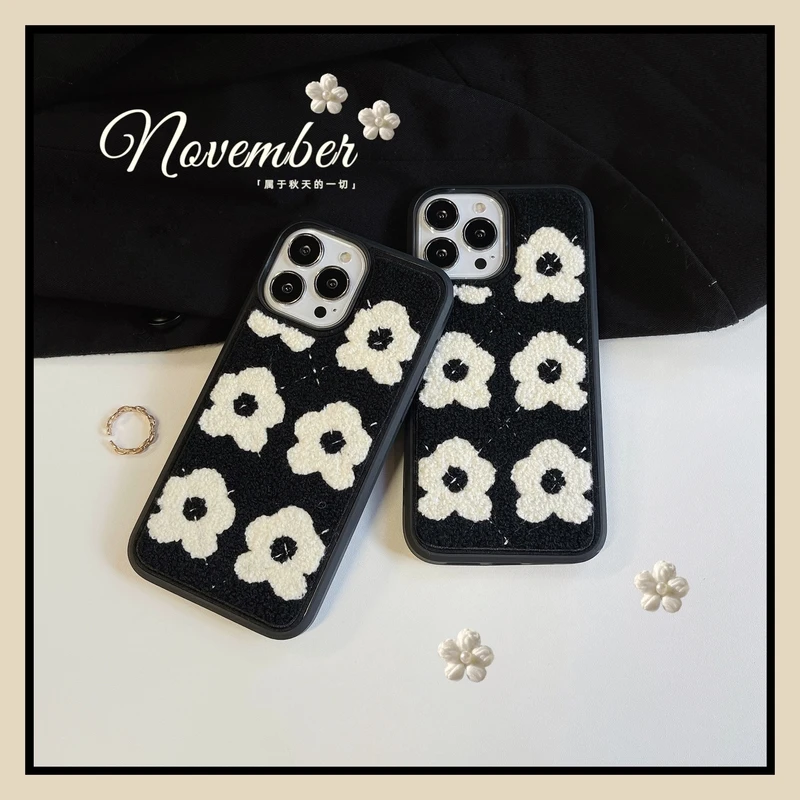 Korean Cute Fuzzy Plush Flowers Phone Case For iPhone 11 12 13 Pro Max Mini Xs X Xr 7 8 Plus SE 2 Winter Soft Shockproof Cover
Korean Cute Fuzzy Plush Flowers Phone Case For iPhone 11 12 13 Pro Max Mini Xs X Xr 7 8 Plus SE 2 Winter Soft Shockproof Cover