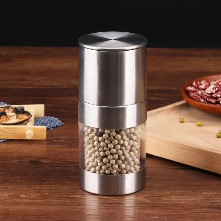 Pepper Mill Grinder Stainless Steel Manual Salt Portable Kitchen Mill Muller Sauce Grinder Pepper Mill Home Kitchen Tool SN3652
Pepper Mill Grinder Stainless Steel Manual Salt Portable Kitchen Mill Muller Sauce Grinder Pepper Mill Home Kitchen Tool SN3652