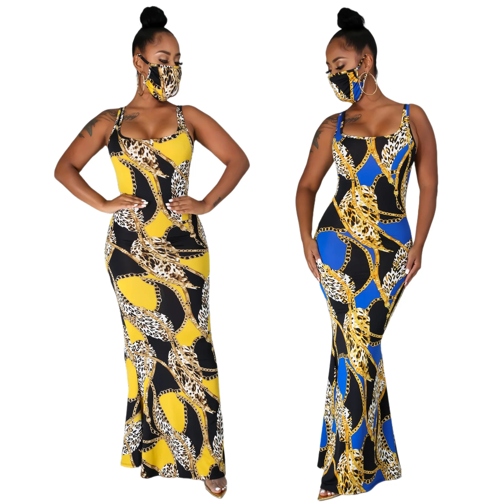 2021 summer fashion summer casual sling A straight multi-color European and American sexy digital women's printed wear dress
2021 summer fashion summer casual sling A straight multi-color European and American sexy digital women's printed wear dress