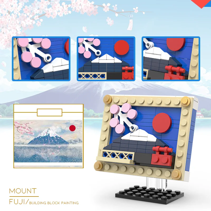 Всемирно известный пейзаж MOC Fuji, наборы моделей Ван Гога, строительные блоки, детские игрушки, детские кубики для девочек, друзей, искусство
Всемирно известный пейзаж MOC Fuji, наборы моделей Ван Гога, строительные блоки, детские игрушки, детские кубики для девочек, друзей, искусство