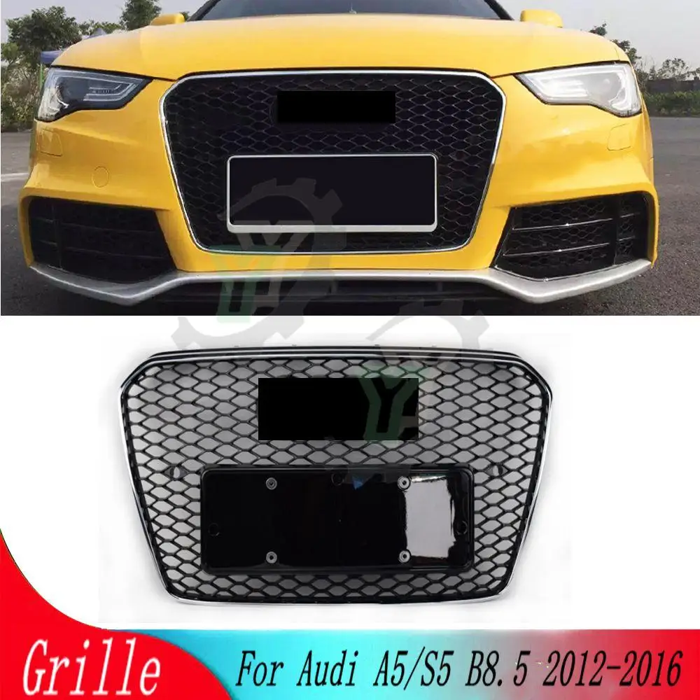 Modified sports hexagonal honeycomb mesh front grille with chrome frame black grill For Audi A5/S5 B8.5 2012 2013 2014 2015 2016
Modified sports hexagonal honeycomb mesh front grille with chrome frame black grill For Audi A5/S5 B8.5 2012 2013 2014 2015 2016