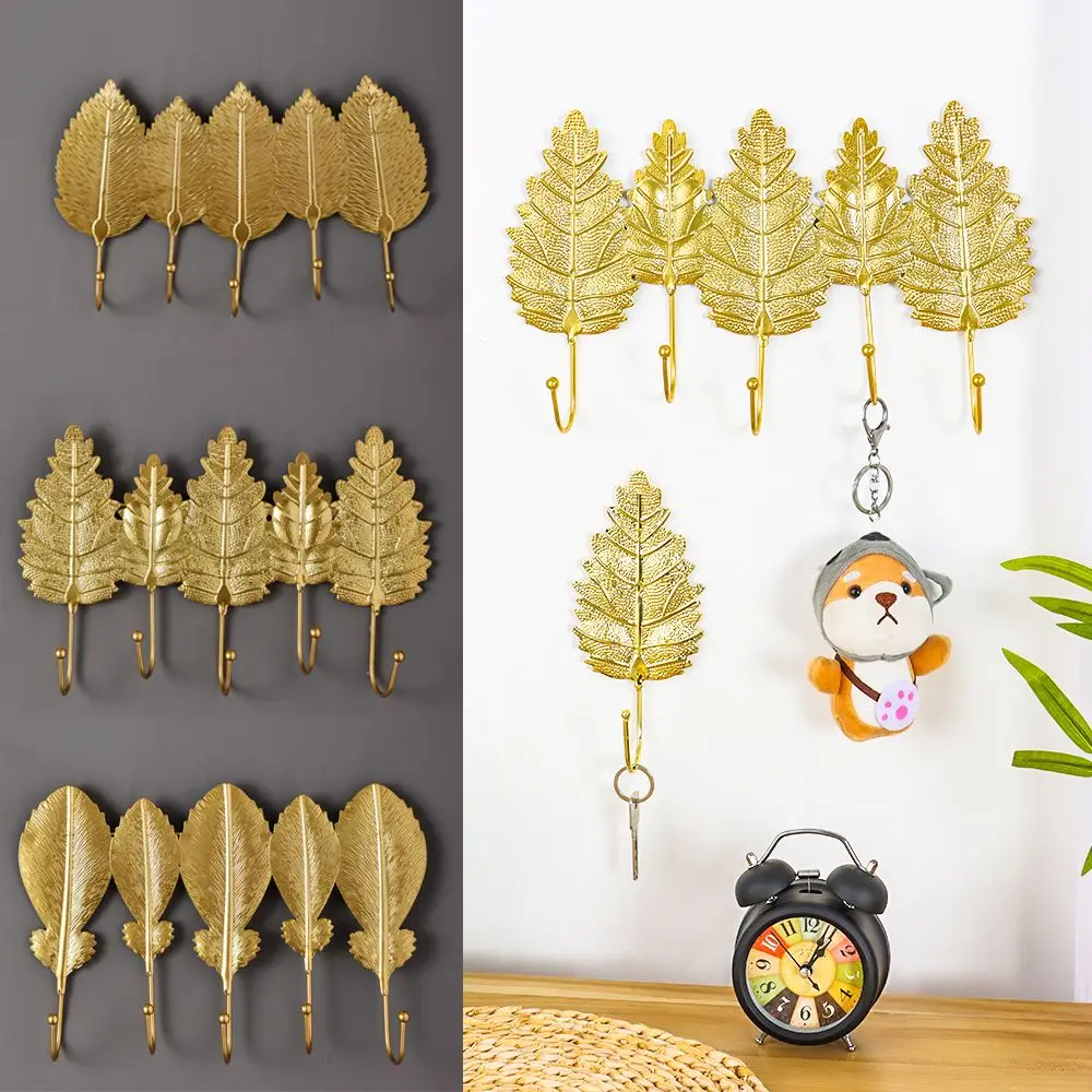 1/5PCS Modern Wall Decoration Bathroom Accessories Decor Clothes Rack Hooks Iron Leaf Wall Key Hanger Golden
1/5PCS Modern Wall Decoration Bathroom Accessories Decor Clothes Rack Hooks Iron Leaf Wall Key Hanger Golden