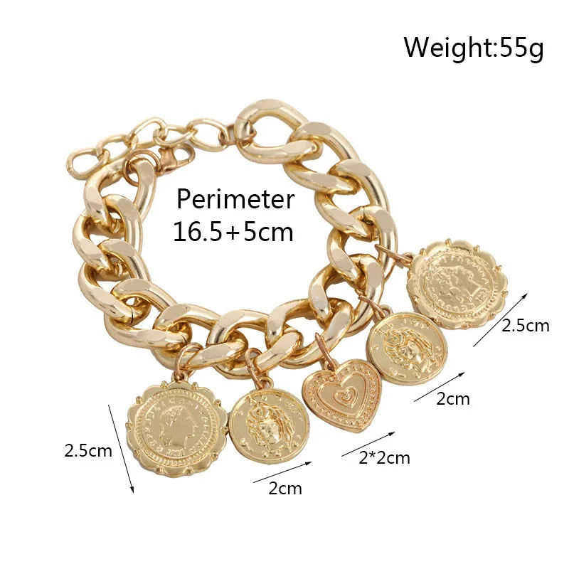 Punk lock Pearl Moon Pendant Bracelets Bangles Fashion Alloy Carved Lover Heart Thick Chain Bracelet Couple Jewelry
Punk lock Pearl Moon Pendant Bracelets Bangles Fashion Alloy Carved Lover Heart Thick Chain Bracelet Couple Jewelry