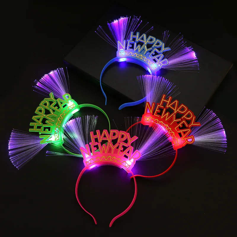 10pcs LED Optical Fiber Happy New Year Glow Headband Women Girls Flashing Hair Bands Halloween Birthday Rave Party Supplies
10pcs LED Optical Fiber Happy New Year Glow Headband Women Girls Flashing Hair Bands Halloween Birthday Rave Party Supplies
