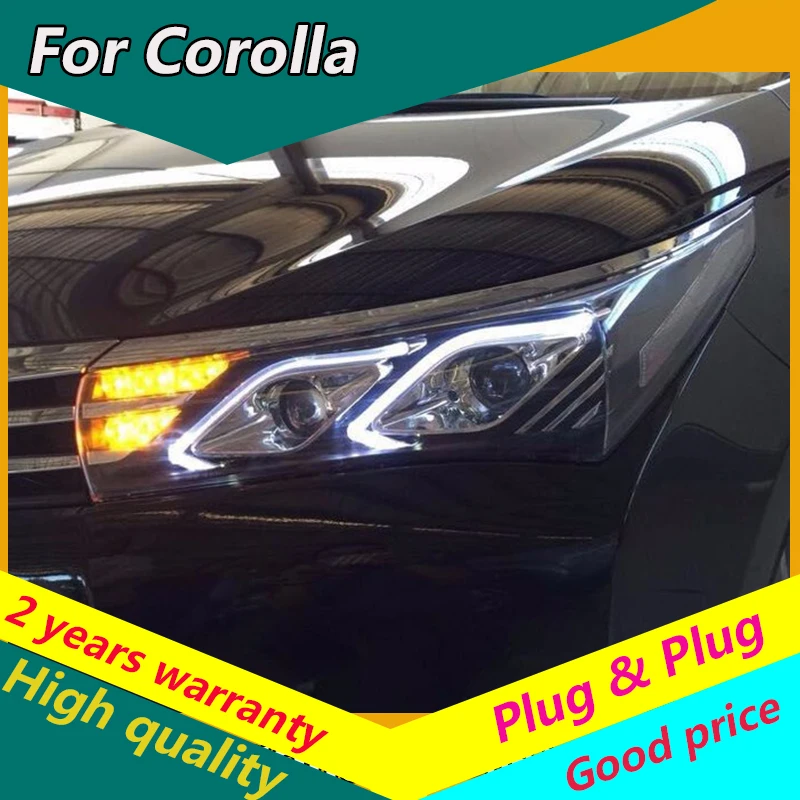 KOWELL Car Styling for 2014 2015 2016 New Corolla Headlight Altis Led Headlight DRL Lens Double Beam H7 HID Xenon Car LED Light
KOWELL Car Styling for 2014 2015 2016 New Corolla Headlight Altis Led Headlight DRL Lens Double Beam H7 HID Xenon Car LED Light