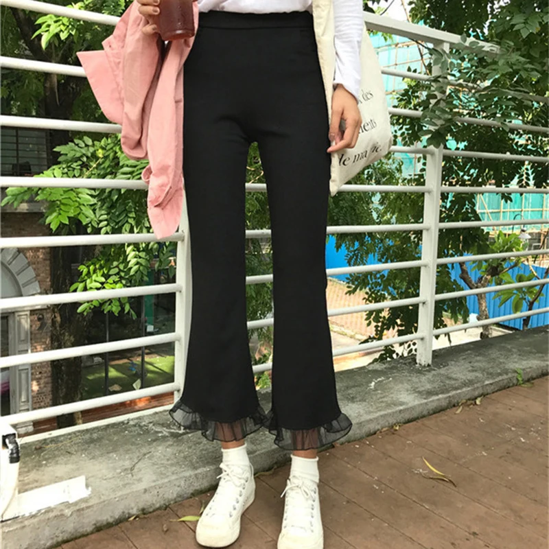 Female Korean Style Womens All-match Trendy Black Slim Elegant Students New Women Harajuku Soft Solid Leisure Ankle-Length Pants
Female Korean Style Womens All-match Trendy Black Slim Elegant Students New Women Harajuku Soft Solid Leisure Ankle-Length Pants