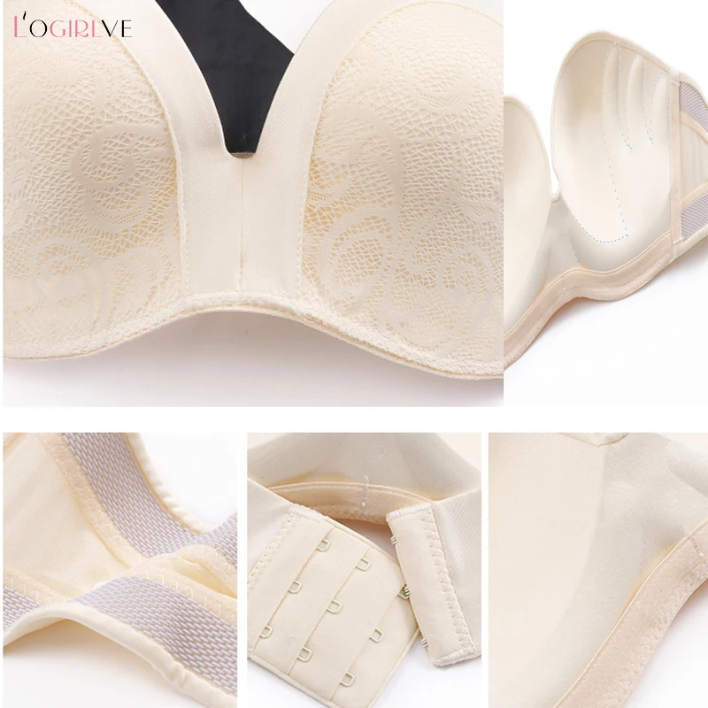 Logirlve Sexy Lace Invisible Bras For Women Strapless Push Up Lingerie Backless Bralette Seamless Brassiere Female Underwear
Logirlve Sexy Lace Invisible Bras For Women Strapless Push Up Lingerie Backless Bralette Seamless Brassiere Female Underwear