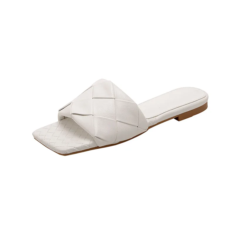 2021 New Woven Fashion Slippers Women Slip Outdoor beach Summer Square Toe Leather Flat Casual Slippers Flip Flops
2021 New Woven Fashion Slippers Women Slip Outdoor beach Summer Square Toe Leather Flat Casual Slippers Flip Flops