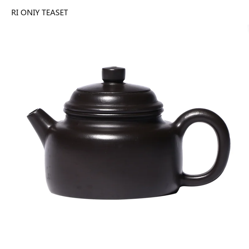 

100 мл Yixing Boutique пурпурные глиняные чайные горшки сырая руда черный грязевой чайник красивый чайник ручной работы Zisha чайный набор индивидуал...