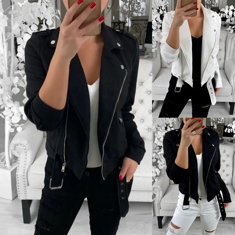 Autumn Women Basic Jackets 2021Black Slim Lady Jacket Sweet Female Zipper Femme Outwear Plus Size Coats Long Sleeve Jackets 3XL
Autumn Women Basic Jackets 2021Black Slim Lady Jacket Sweet Female Zipper Femme Outwear Plus Size Coats Long Sleeve Jackets 3XL