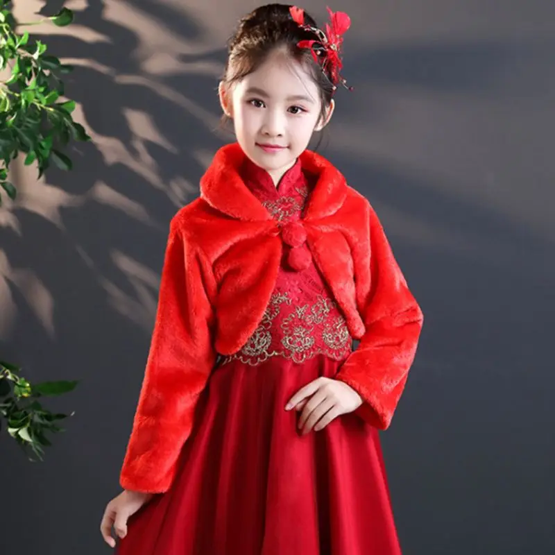 Kids Princess Thicken Plush Wraps Shawl Flower Girls Long Sleeve Bolero Shrug Cape Wedding Birthday Party Jacket with Tie
Kids Princess Thicken Plush Wraps Shawl Flower Girls Long Sleeve Bolero Shrug Cape Wedding Birthday Party Jacket with Tie