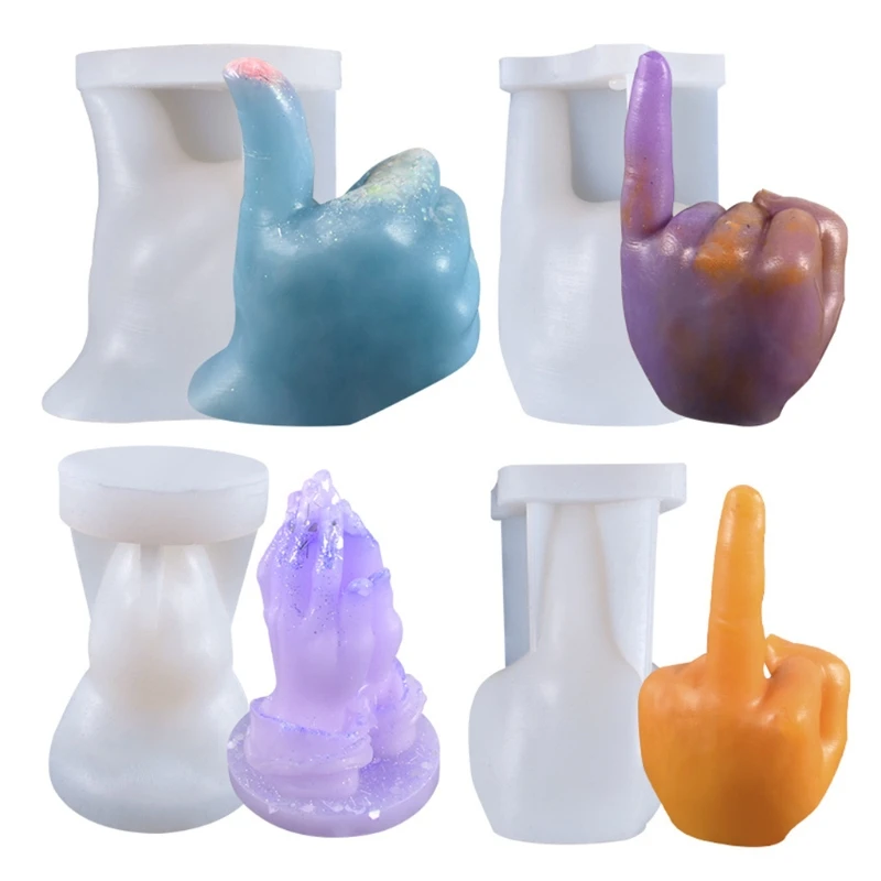 Gesture Candle Epoxy Resin Mold Fingers Aromatherapy Plaster Silicone Mould DIY Crafts Jewelry Home Decoration Casting Tools
Gesture Candle Epoxy Resin Mold Fingers Aromatherapy Plaster Silicone Mould DIY Crafts Jewelry Home Decoration Casting Tools
