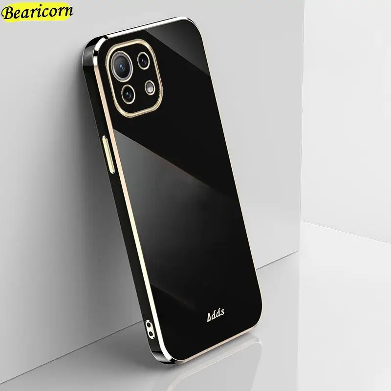 

Luxury Plating Square Phone Case For Xiaomi Mi 8 9 9T 10 10T Pro 10i 10S 11 11i 11X Lite Mix 4 Civi Mirror Soft Silicone Cover