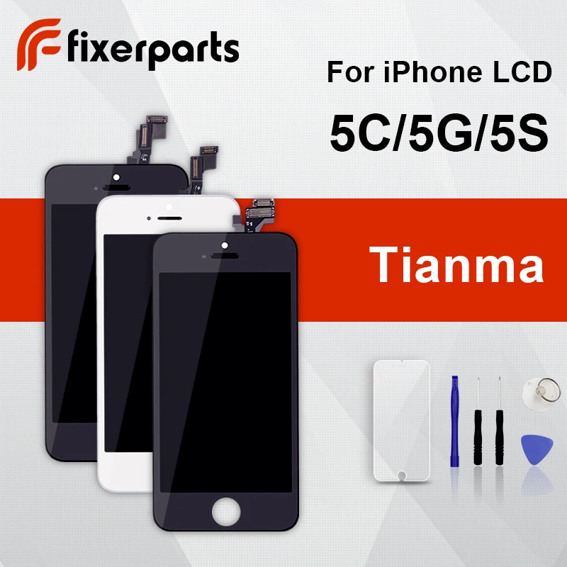 1 шт. класс AAA lcd для iphone 5 5c 5s дисплей сенсорный экран дигитайзер Замена полная