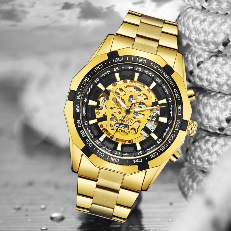Skull Mechanical Watch Mens Design Top Brand Luxury Golden Stainless Steel Strap Skeleton Man Automatical Relogio Masculino
Skull Mechanical Watch Mens Design Top Brand Luxury Golden Stainless Steel Strap Skeleton Man Automatical Relogio Masculino